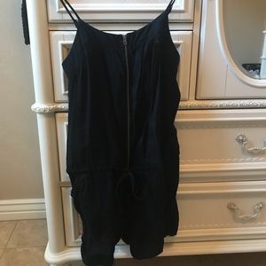 GAP black zip up romper